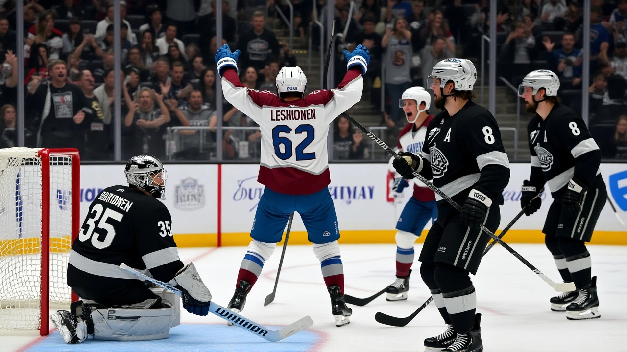 MacKinnon Breaks Avalanche Points Record in 4-1 Win Over Kings