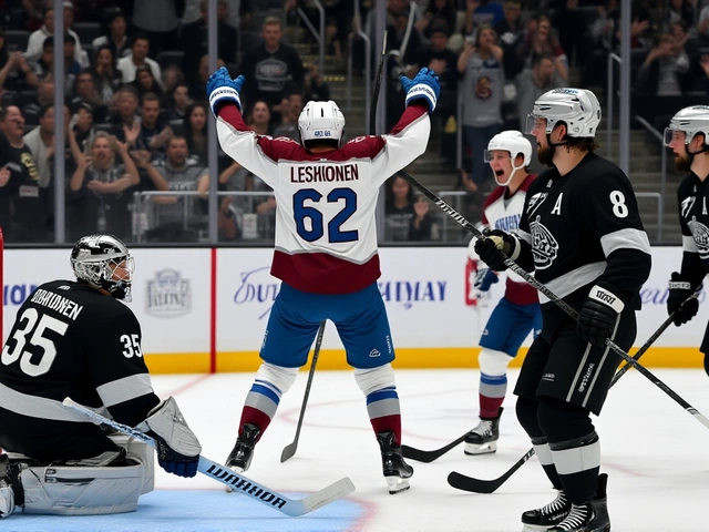 MacKinnon Breaks Avalanche Points Record in 4-1 Win Over Kings